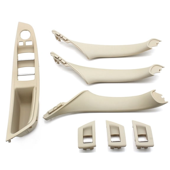 ZOOMKEY 7Pcs Door Handle Window Control Switch Panel Decoration Kit Fit For BMW F10 F11 550i