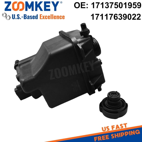 ZOOMKEY Coolant Expansion Tank w/ Cap Fit for BMW E53 X5 Land Rover Range Rover 17137501959