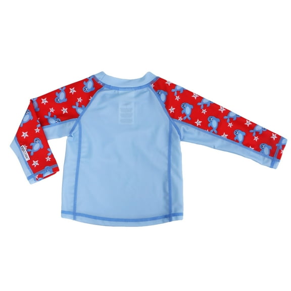 ZOOOCHINI Baby Rash Guard Long-Sleeve Swim Top - Sunny the Seal