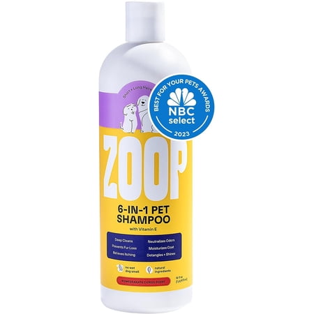 ZOOP 6-in-1 Natural Hypoallergenic Dog Shampoo and Conditioner, 16 fl Oz