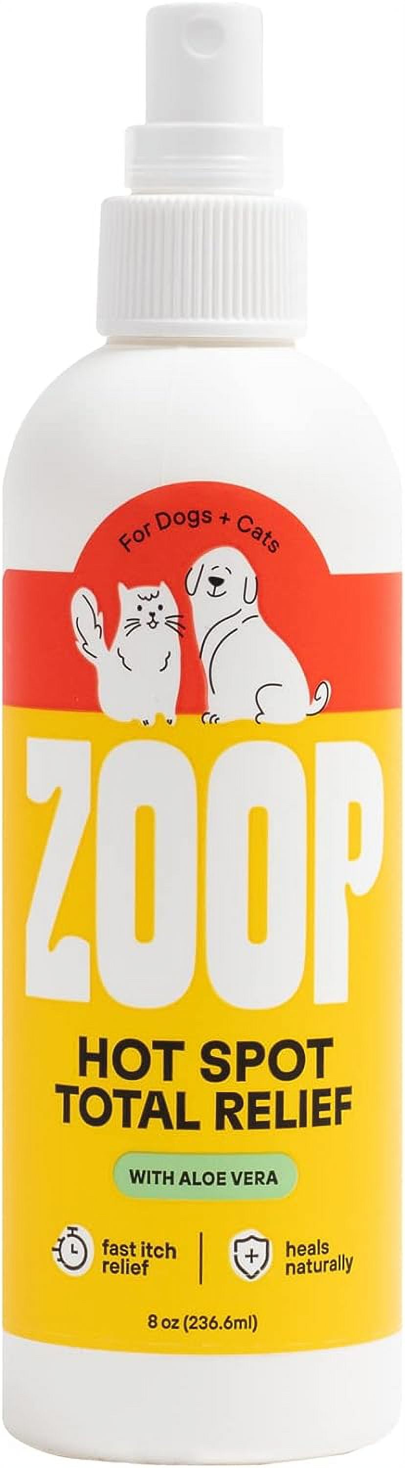 ZOOP Hot Spot Total Relief Natural Cat & Dog Anti Itch Spray with Aloe
