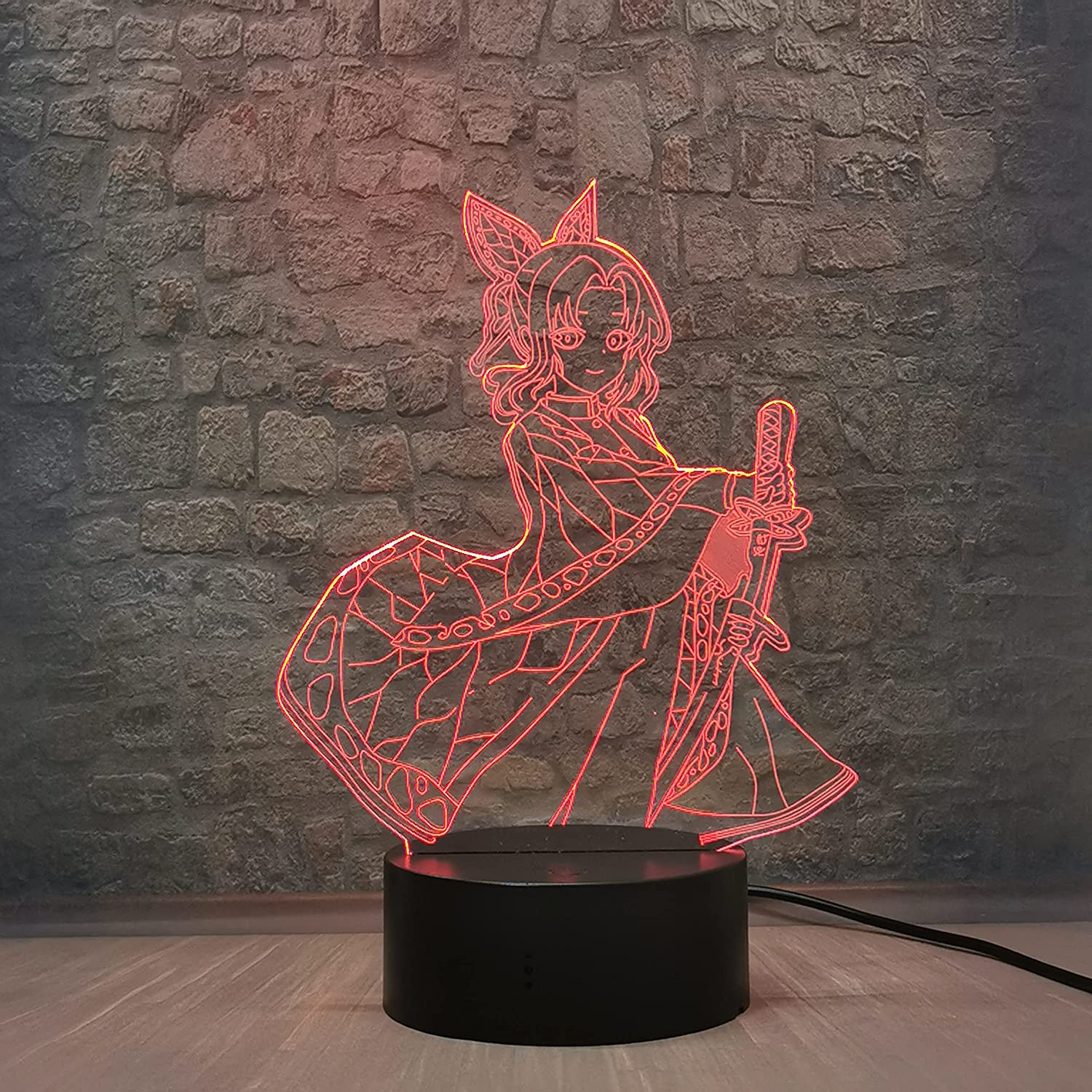 ZOOUSQII Cartoon Anime Pattern 3D Night Light Illusion LED Desk Lamp ...