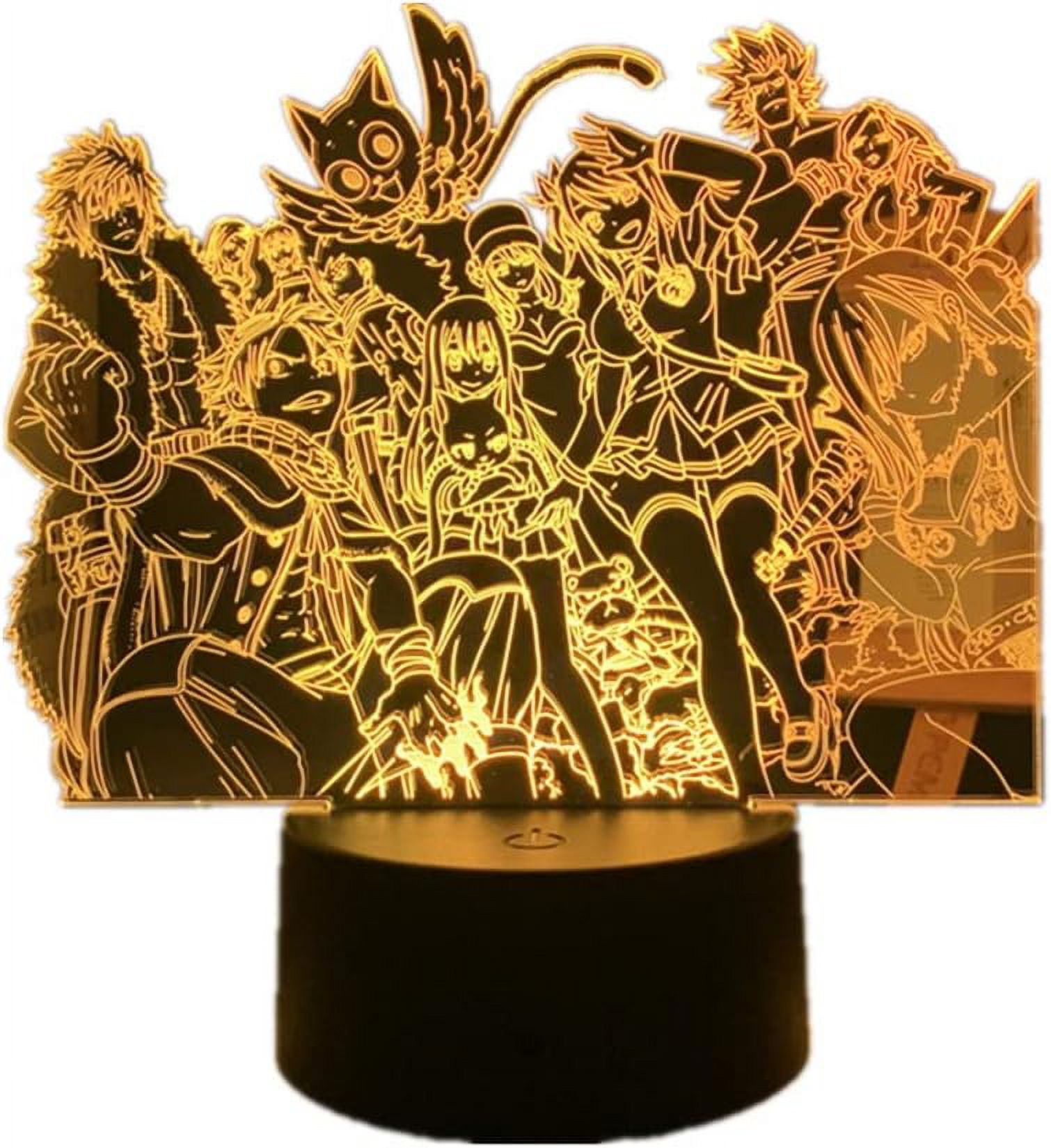 ZOOUSQII Cartoon Anime Pattern 3D Night Light Illusion LED Desk Lamp ...