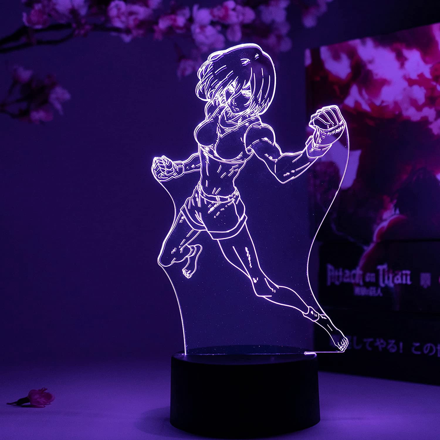 ZOOUSQII Cartoon Anime Pattern 3D Night Light Illusion LED Desk Lamp ...