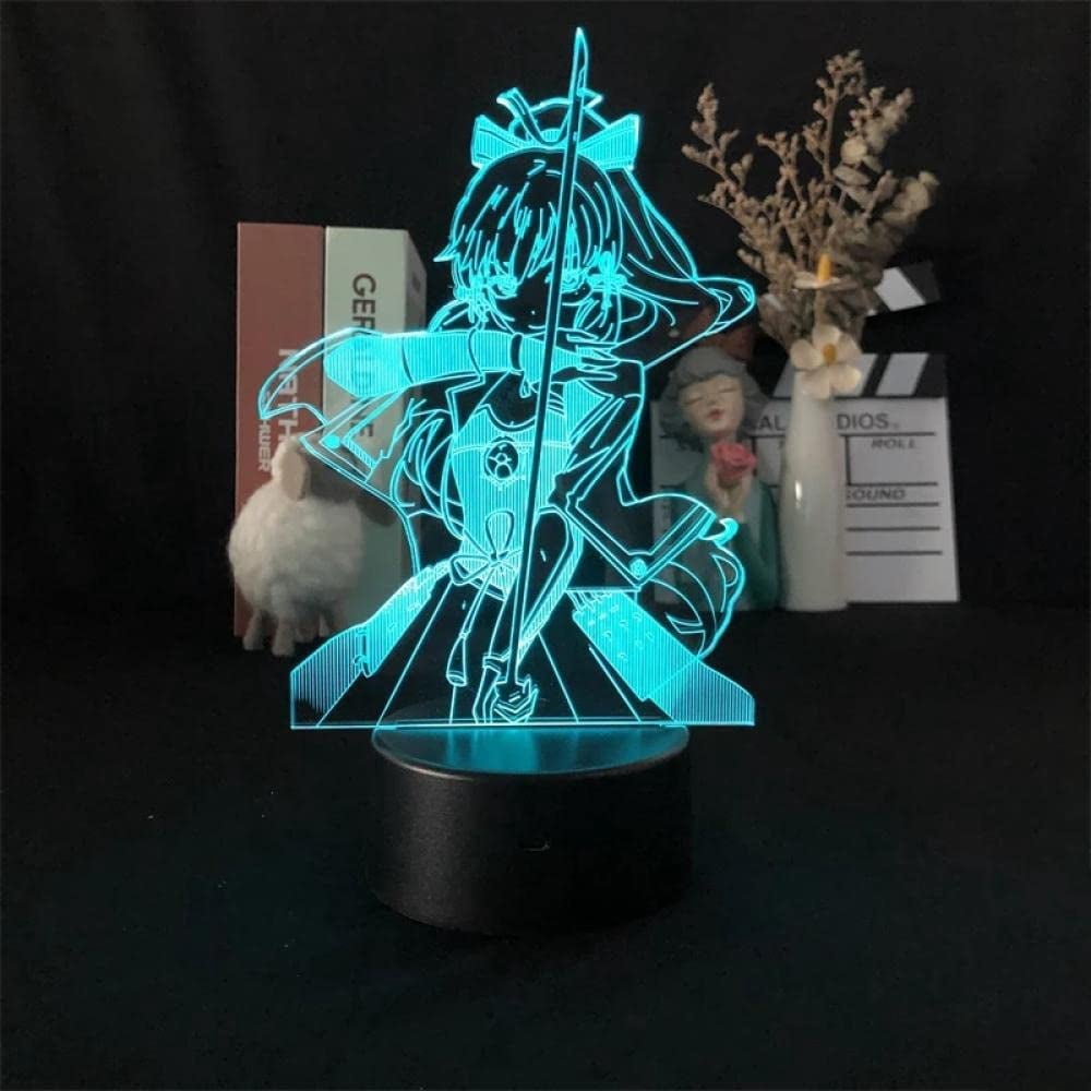 JoJo's Bizarre Adventure Kakyoin 3D Illusion LED Night Light – Acrylic Panel Lamp With Remote, Anime Gift
