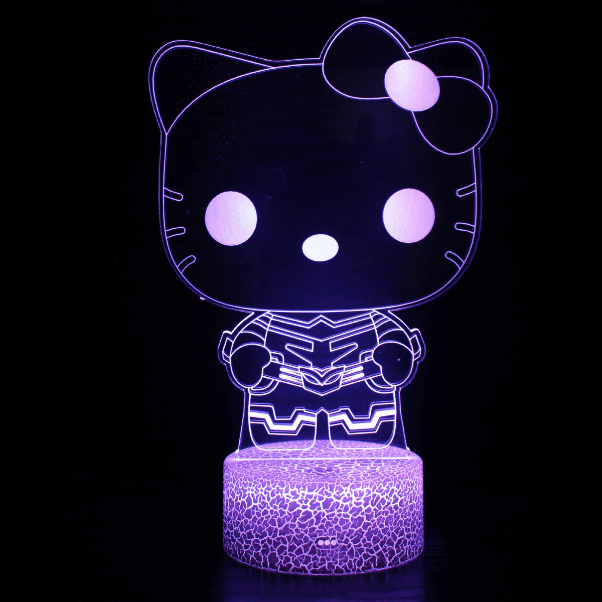 3D Illusion Drum Set Night Light - Remote Control, 16 Color Change, Touch LED Desk Lamp, USB Powered