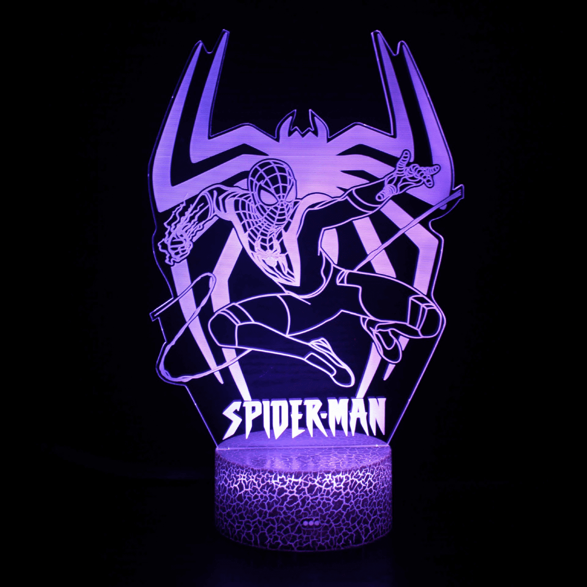 ZOOUSQII Spider-Man 3D Night Light Illusion LED Desk Lamp with 16 Color Change Touch & Remote Control Room Decor Gifts for Fans NZ222-614