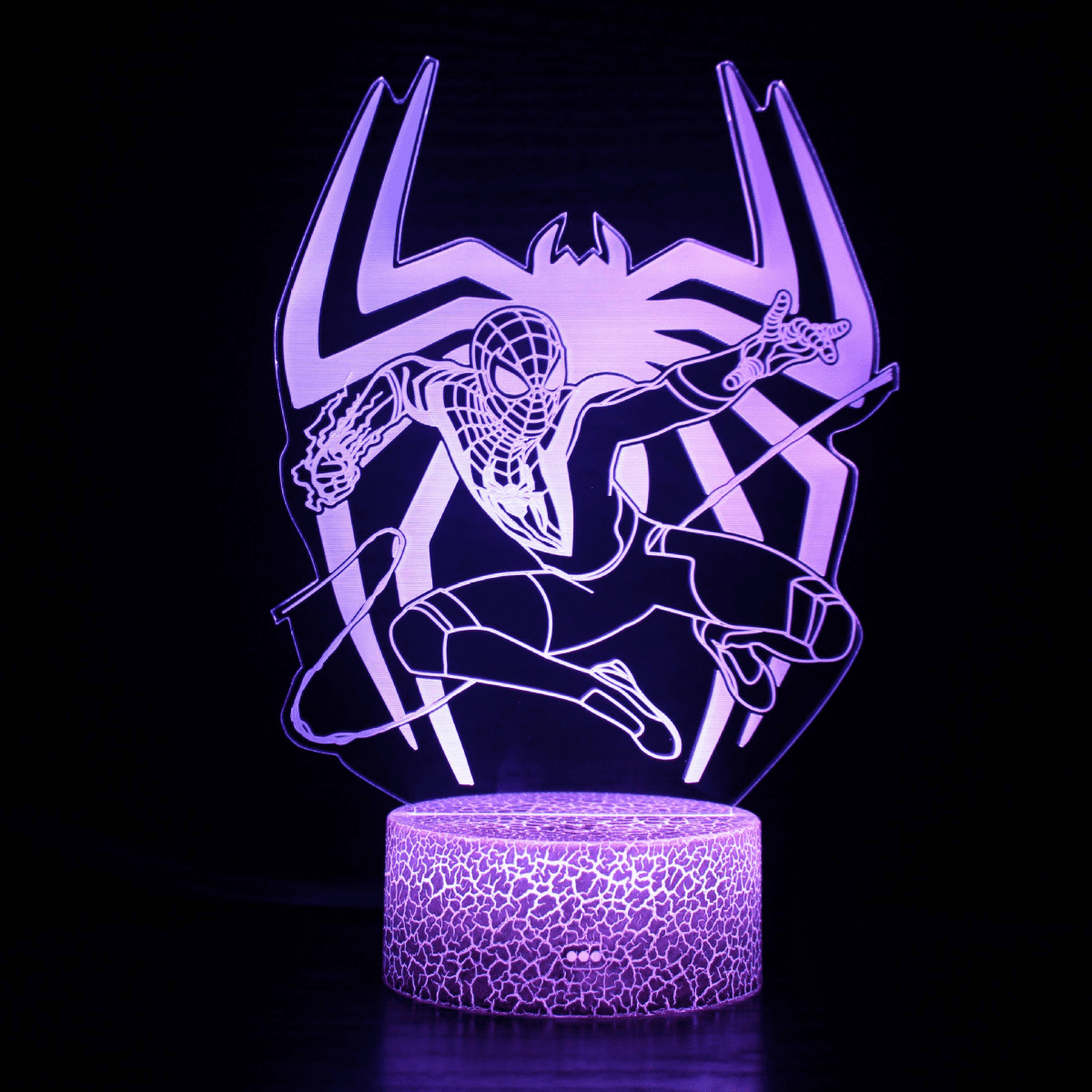 ZOOUSQII Spider-Man 3D Night Light Illusion LED Desk Lamp with 16 Color Change Touch & Remote Control Room Decor Gifts for Fans NZ222-616