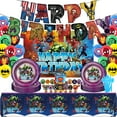 thumbnail image 1 of ZOOUSQII The Avengers Birthday Party Supplies, Party Decorations Set Include Plates Napkins Banner Balloons Cake Toppers Tableware Party Supplies for Boys Girls Birthday Party PD221-115, 1 of 6
