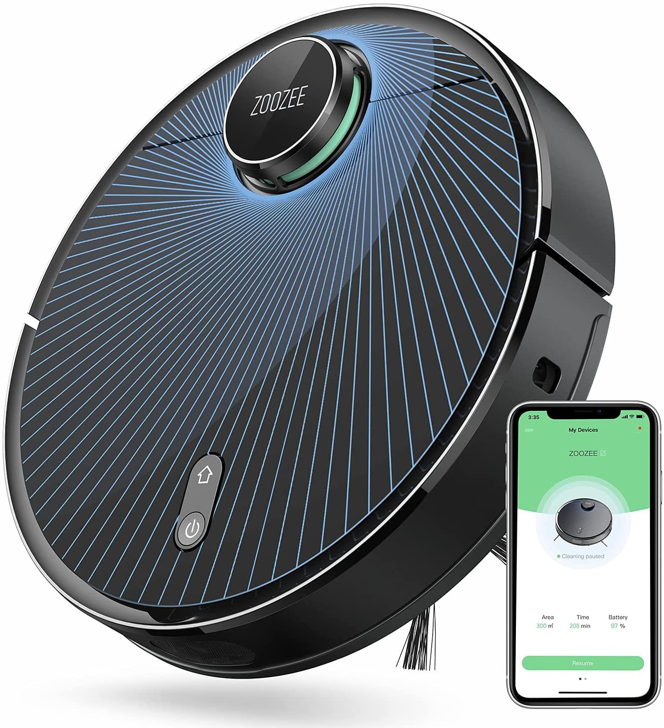 ZOOZEE Z70 Robot Vacuum and Mop, 3500 Pa Suction, 240 Min Runtime