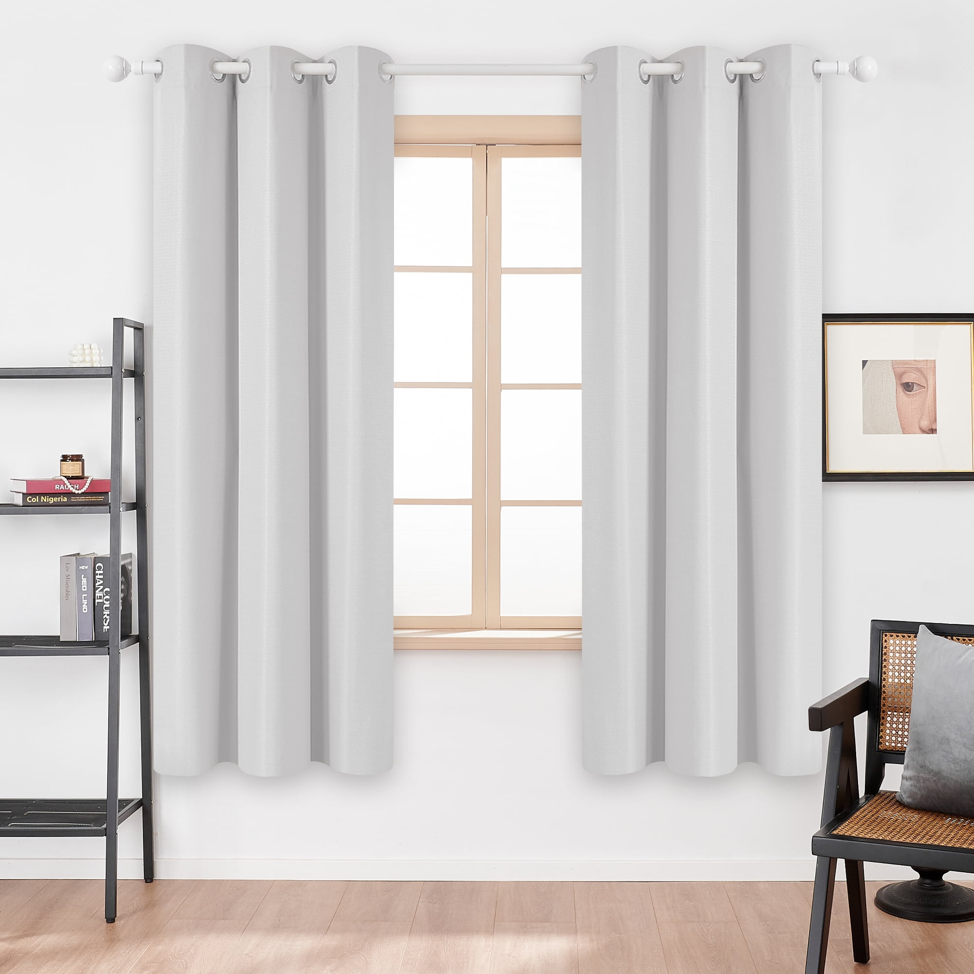 ZOPZO Sun Blocking Drapes, 100% Blackout Linen-Texture Solid Grommet ...
