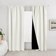 thumbnail image 1 of ZOPZO Thermal Insulated 100% Blackout Window Curtains, Cream, 52W x 72L Inch, Noise Reducing for Bedroom and Living Room, 2 Panels, 1 of 8