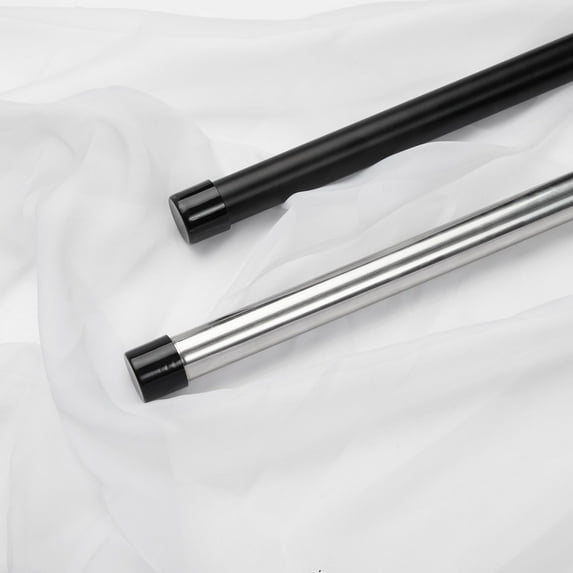 ZOPZO Adjustable Single Curtain Rod Long, Black, 30-144 inch, for Windows and Grommet Curtains