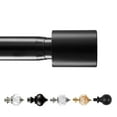 thumbnail image 1 of ZOPZO Adjustable Curtain Rods with Modern Black End Caps, Black, 30-48 Inch, Duty Metal Window Rods Includes Wall‑Mount Hardware, 1 of 9