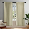 thumbnail image 1 of ZOPZO Thermal Blackout Curtains 2 Panels, Beige, 52W x 72L Inch, Noise Reducing Drapes for Bedroom and Living Room, 1 of 8