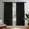 thumbnail image 1 of ZOPZO Thermal Blackout Curtains 2 Panels, Black, 52W x 72L Inch, Noise Reducing Drapes for Bedroom and Living Room, 1 of 8