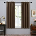 thumbnail image 1 of ZOPZO Blackout Curtains 2 Panels Thermal Insulated, Brown, 42W x 54L Inch, Window Treatment Drapes for Living Room or Bedroom Decor, 1 of 5
