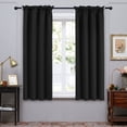 thumbnail image 1 of ZOPZO Blackout Curtains Thermal Insulated, Black, 42W x 63L Inch, Window Treatment Drapes for Living Room or Bedroom Decor, 2 Panels, 1 of 7