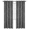 thumbnail image 1 of ZOPZO Blackout Curtains, Thermal Insulated, Light Gray, 52W x 84L Inch, Room Darkening Drapes Tree Branches Pattern for Bedroom Modern Home, 1 of 10