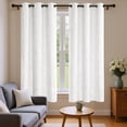 thumbnail image 1 of ZOPZO Blackout Curtains, Thermal Insulated,, White, 42W x 63L Inch, Room Darkening Drapes Tree Branches Pattern for Bedroom Modern Home, 1 of 10