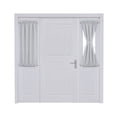 thumbnail image 1 of ZOPZO Room Darkening Blackout Door Curtain, Dual Rod Pocket Tieback Panel for Glass Doors, 25W x 40L Inch, Off White, 1 Panel, 1 of 8