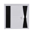 thumbnail image 1 of ZOPZO Blackout Sidelight Door Curtain, Dual Rod Pocket Tieback Privacy Panel, 12W x 72L Inch, Black, 1 Panel, 1 of 8