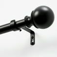thumbnail image 1 of ZOPZO Adjustable Metal Curtain Rod, Window Drapery Pole with Ball Finial, Black, 48-84 Inch, Easy Install Curtain Rod with Brackets for Living Room, 1 of 9