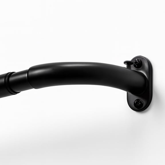 ZOPZO Curtain Rod Adjustable Window Drapery Rod, Black, 30-48 Inch, Heavy Duty Curtain Pole for Living Room Bedroom Easy Install