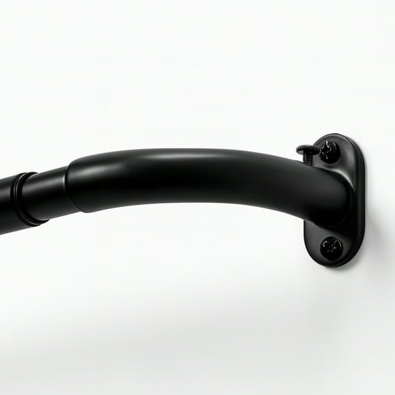 ZOPZO Curtain Rod Adjustable Window Drapery Rod, Black, 48-84 Inch, Heavy Duty Curtain Pole for Living Room Bedroom Easy Install