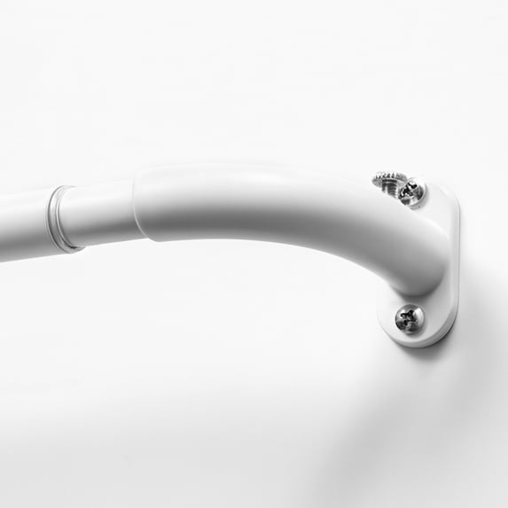 ZOPZO Curtain Rod Adjustable Window Drapery Rod, White, 66-120 Inch, Heavy Duty Curtain Pole for Living Room Bedroom Easy Install