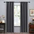 thumbnail image 1 of ZOPZO Blackout Window Curtains Thermal Insulated, Dark Gray, 42W x 84L Inch, Room Darkening Drapes for Living Room or Bedroom Use, Set of 2, 1 of 5