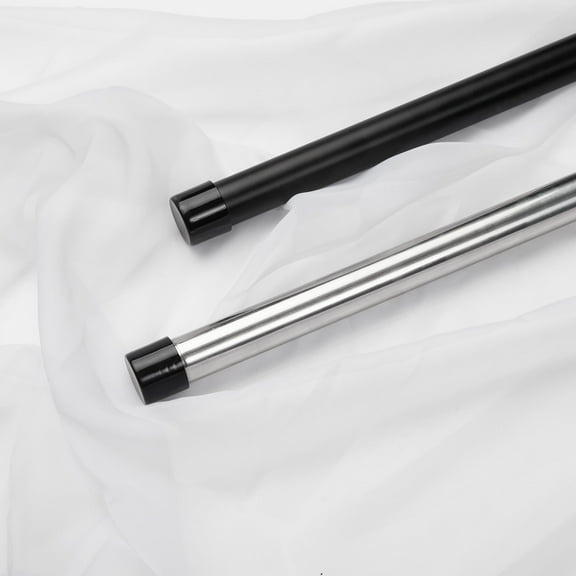 ZOPZO Customizable Curtain Rods, No Drilling for Windows Set, Silver, 30-62 inch, for Window and Eyelet Curtains with Threaded Connection and Brackets
