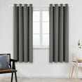 thumbnail image 1 of ZOPZO Thermal Insulated 100% Blackout Curtains, Charcoal Gray, 52W x 72L Inch, Energy Efficient Noise Reducing Drapes for Home Office, 2 Panels, 1 of 5