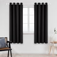 thumbnail image 1 of ZOPZO Thermal Insulated 100% Blackout Curtains, Black, 52W x 72L Inch, Energy Efficient Noise Reducing Drapes for Home Office, 2 Panels, 1 of 5