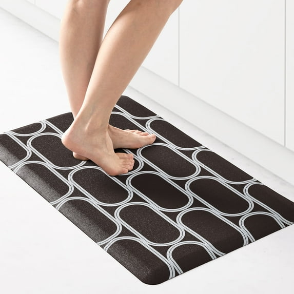 ZOPZO Kitchen Mat Comfort Support with Non Slip PVC Floor Rug, Chocolate, 17 x 28, Cushioned Support, and Low Maintenance Surface