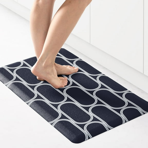 ZOPZO Kitchen Mat Comfort Support with Non Slip, Navy Blue, 17 x 28, Floor Rug Providing Standing Support and Easy Maintenance