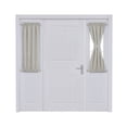 thumbnail image 1 of ZOPZO Room Darkening Blackout Door Curtain, Dual Rod Pocket Tieback Panel for Glass Doors, 25W x 40L Inch, Light Beige, 1 Panel, 1 of 8