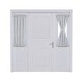 thumbnail image 1 of ZOPZO Room Darkening Blackout Door Curtain, Dual Rod Pocket Tieback Panel for Glass Doors, 25W x 40L Inch, Off White, 1 Panel, 1 of 8