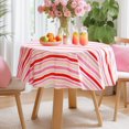 thumbnail image 1 of ZOPZO Round Waterproof Tablecloth for Dining Table, Pink, 60", for Dining Room, Kitchen or Party Table, 1 of 9