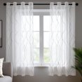 thumbnail image 1 of ZOPZO Sheer Curtains - Voile Curtains Rod Pocket, Black, 52W x 63L Inch, Voile Sheer Drapes, 2 Panels for Living Room, 1 of 9