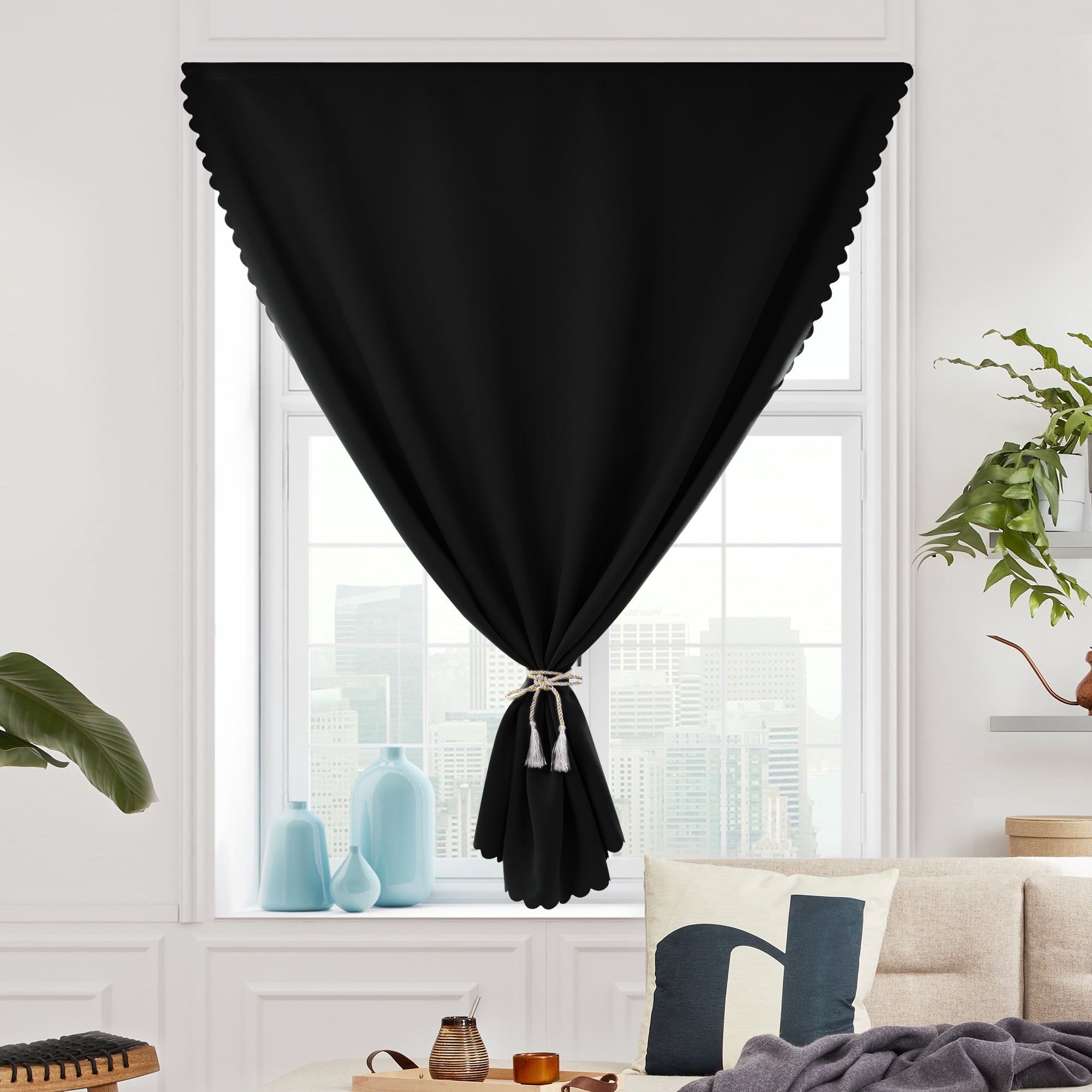 ZOPZO Hook-and-Loop Fastener Thermal Insulated Blackout Curtains Easy ...