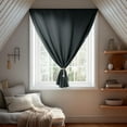 thumbnail image 1 of ZOPZO Blackout Window Curtains with Hook-and-Loop Fastener, Dark Gray, 35W x 51L Inch, Thermal Insulated for Bedroom, Kitchen, 1 of 10