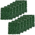 thumbnail image 1 of ZOPan 12PCs Grass Wall Panels, 20" x 20" Artificial Grass Wall Decor, Greenery Backdrop Panels Wall for Outdoor, Indoor, Garden, Fence, Backyard, Dark Green, 1 of 9
