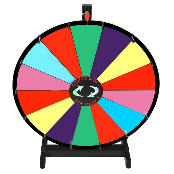 ZOPan 24" Tabletop Spinning Prize Wheel 14 Slots w/DryErasable Trade Show Carnival