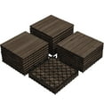 thumbnail image 1 of ZOPan 27PCS Acacia Wood Interlocking Flooring Tiles Waterproof Flooring for Outdoor & Indoor Patio,Balcony,Garden,Poolside,12 × 12 in,Black, 1 of 10
