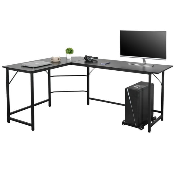 ZOPan 66" L-Shaped Computer Desk Large Workstation Home Office PC Stand Modern