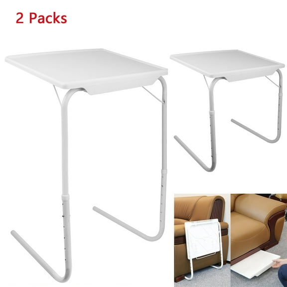 ZOPan Adjustable Table Desk Smart TV Tray Laptop PC Dinner Bed Mate Folding Desk Table
