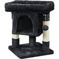 thumbnail image 1 of ZOPan Cat Tree with Extra Large Plush Perch, Soft Cat Condo & Sisal-Covered Scratching Posts for Large Cats, Kittens Cats, 23.5 Inches, Black, 1 of 10