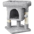 thumbnail image 1 of ZOPan Cat Tree with Extra Large Plush Perch, Soft Cat Condo & Sisal-Covered Scratching Posts for Large Cats, Kittens Cats, 23.5 Inches, Light Gray, 1 of 7