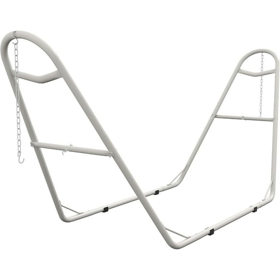 ZOPan Hammock Stand for 2 Person, Portable Adjustable Steel Frame Hammock Stand with Weather Resistant Finish, for 9-14ft Hammocks, 10.3', 550 lbs. Capacity, White